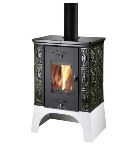 Kachlová kamna HAAS+SOHN Empoli černá, zelená kachle