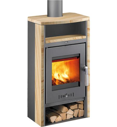 Krbová kamna HAAS SOHN Livorno antracit, pískovcový obklad