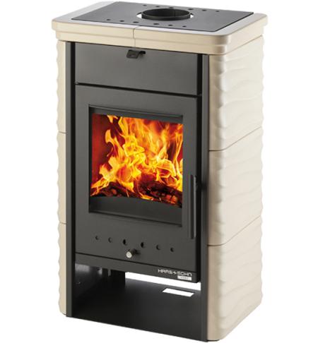 Kachlová kamna HAAS+SOHN SARA, černá capuccino