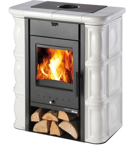 HAAS SOHN  kachlová kamna TREVISO mini barva černá/kachle slonová kost