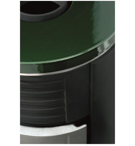 Krbová kamna Leda Unica zelená smaltovaná horní deska