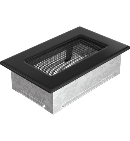 KRATKI Krbová mřížka bez žaluzie 11 x 17 cm - černá