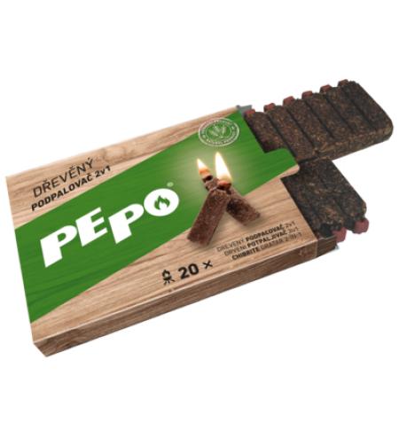 PE-PO dřevěný podpalovač 20 podpalů