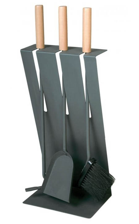 Krbové nářadí LIENBACHER 21.02.741.2 3 dílné, barva antracit, rukojeti dřevěné