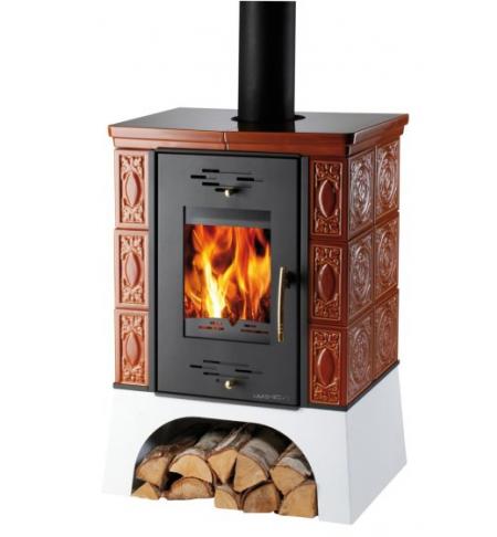 Kachlová kamna HAAS+SOHN Empoli černá, karamel kachle