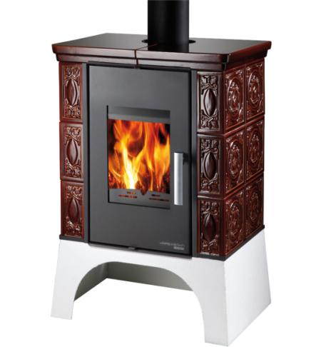 HAAS+SOHN EMPOLI AL II s výměníkem, černá, hnědá kachle, vychlazovací smyčka