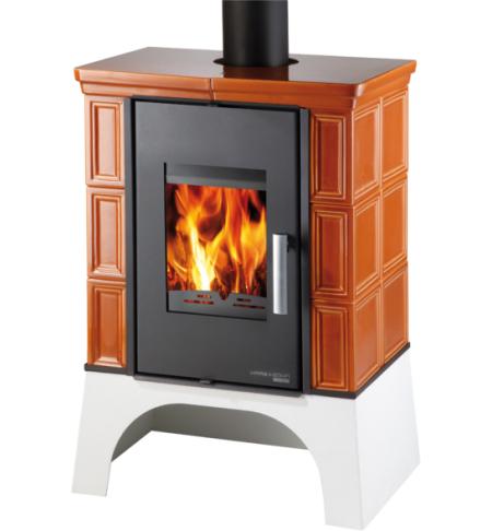 HAAS+SOHN EBOLI AL II s výměníkem, černá, kachle karamel, vychlazovací smyčka