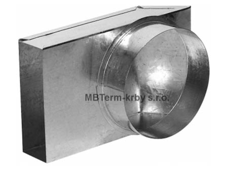 Redukce externího přívodu vzduchu krbových vložek Kratki pro flexo potrubí 100