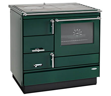 KVS Moravia VSP 9103.7382 zelený pravý,  chromované doplňky, smaltovaný zelený rám plotny, ocelová broušená plotna