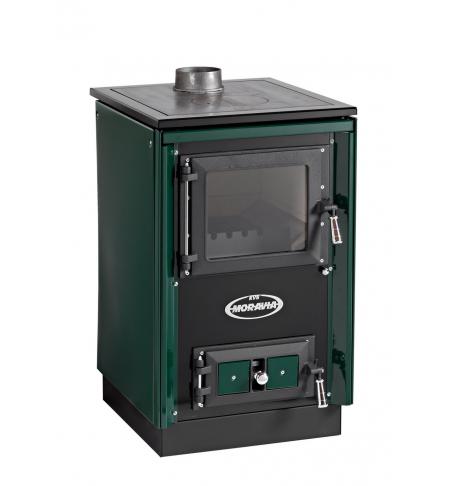 KVS Moravia SOFIE VSP 9114.7482 zelená, chromované doplňky, smaltovaný černý rám plotny, ocelová broušená plotna