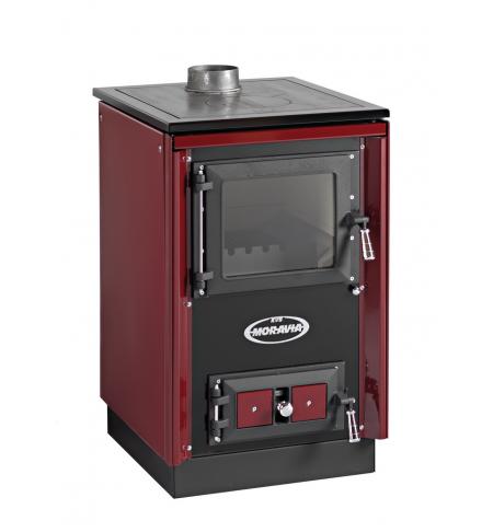 KVS Moravia SOFIE VSP 9114.4482 bordó, chromované doplňky, smaltovaný černý rám plotny, ocelová broušená plotna