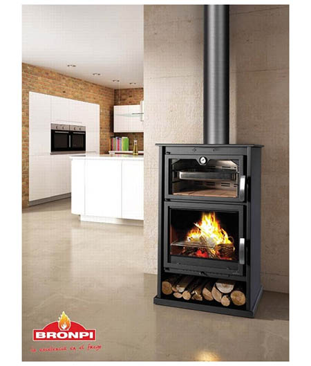 Krbová kamna s troubou Bronpi SUIZA inox