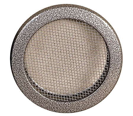 Krbová mřížka kulatá 125mm staré stříbro