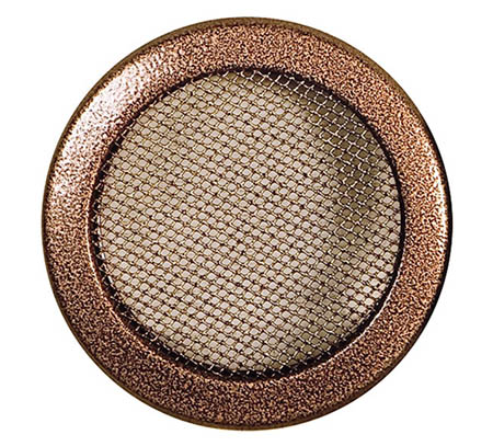 Krbová mřížka kulatá 160mm stará měď