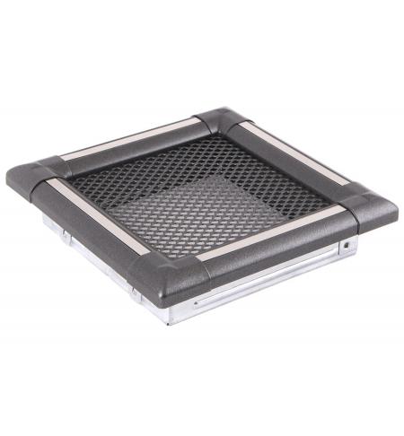 Krbová mřížka 16x16cm EXCLUSIVE grafit / inox