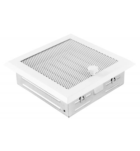 Krbová mřížka 16x16cm s žaluzií bílá