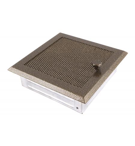 Krbová mřížka 16x16cm s žaluzií staré zlato