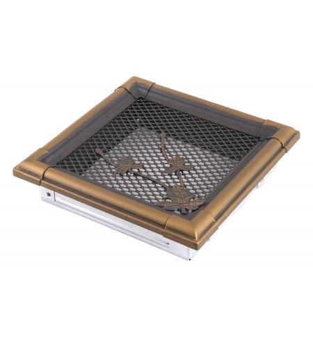 Krbová mřížka 16x16cm RETRO zlatá patina