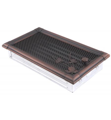 Krbová mřížka 16x32cm s žaluzií RETRO měděná patina