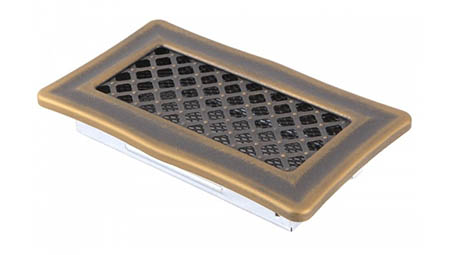 Krbová mřížka 10x20cm DECO zlatá patina