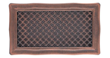 Krbová mřížka 16x32cm DECO měděná patina