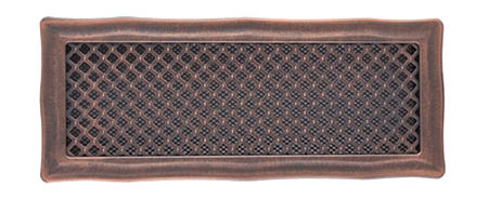 Krbová mřížka 16x45cm DECO měděná patina