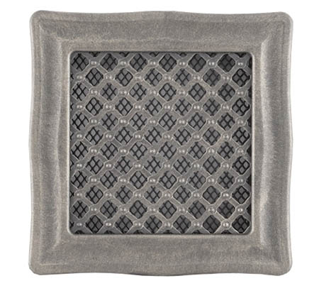 Krbová mřížka 16x16cm DECO stříbrná patina