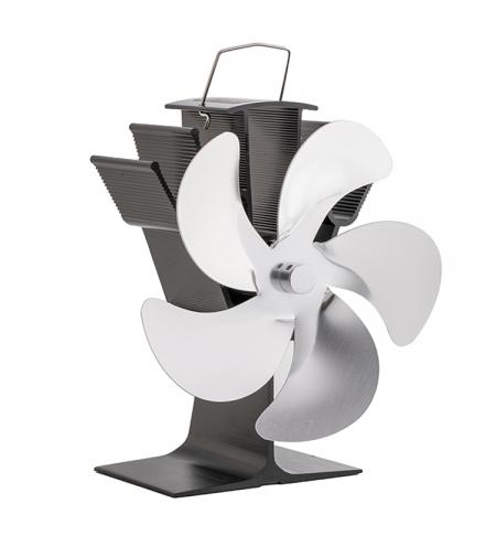 Ventilátor na kamna FLAMINGO pětilopatkový, stříbrný