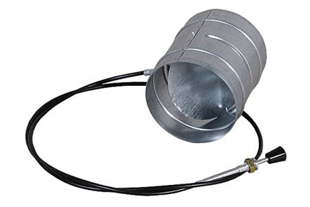 Ovládaná klapka do rozvodů 100mm, pozink