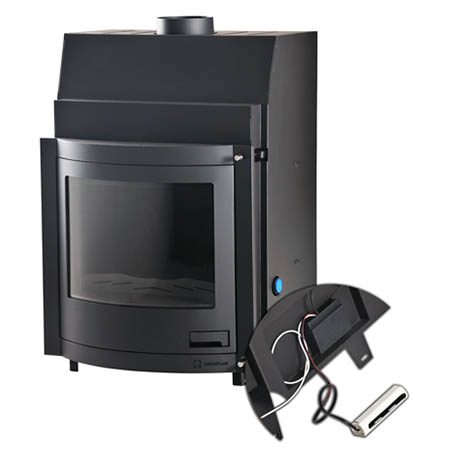 Krbová vložka HS Flamingo AQUAFLAM  PANORAMA 25 s výměníkem a základní regulací