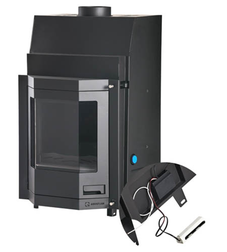 Krbová vložka HS Flamingo AQUAFLAM  PRIZMAT 17 s výměníkem a základní regulací