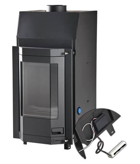 Krbová vložka HS Flamingo AQUAFLAM  PRIZMAT 7 s výměníkem a základní regulací