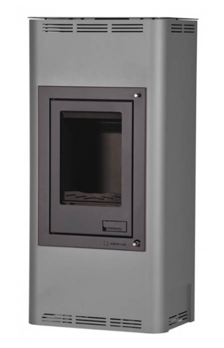 Krbová kamna HS Flamingo AQUAFLAM  7 s výměníkem - šedá, manuální regulace