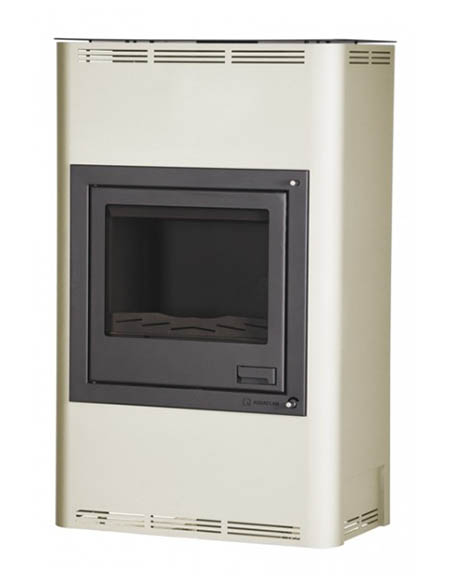 Krbová kamna HS Flamingo AQUAFLAM  25 s výměníkem - krémová, manuální regulace