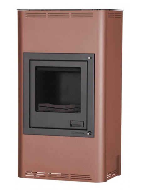 Krbová kamna HS Flamingo AQUAFLAM  17 s výměníkem - hnědá - sametová, základní regulace