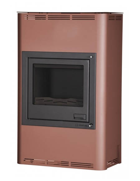 Krbová kamna HS Flamingo AQUAFLAM  25 s výměníkem - hnědá - sametová, základní regulace