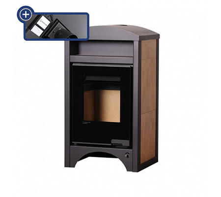 Krbová kamna HS Flamingo AQUAFLAM VARIO BARMA 11/5 Ořech, elektronická regulace