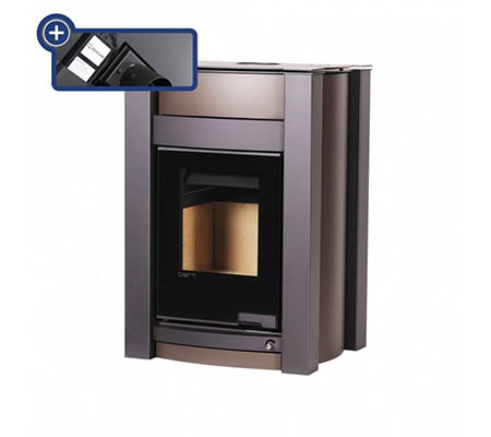 Krbová kamna HS Flamingo AQUAFLAM VARIO  KALMAR 11/5kW hnědá - sametová, elektronická regulace