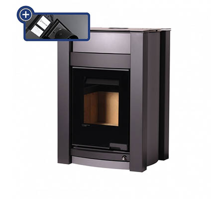 Krbová kamna HS Flamingo AQUAFLAM VARIO  KALMAR 11/5kW šedá, elektronická regulace