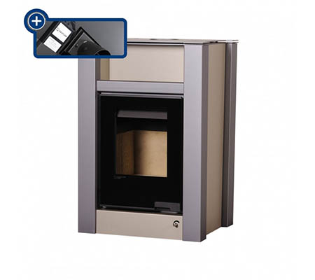 Krbová kamna HS Flamingo AQUAFLAM VARIO  LEND 11/7kW olivová, elektronická regulace