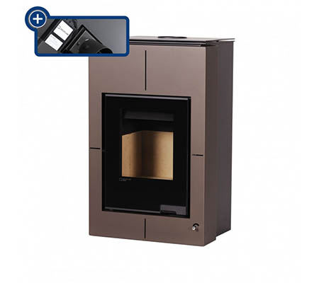 Krbová kamna HS Flamingo AQUAFLAM VARIO  SAPORO 11/5kW hnědá - sametová, elektronická regulace