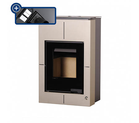 Krbová kamna HS Flamingo AQUAFLAM VARIO  SAPORO 11/5kW olivová, elektronická regulace