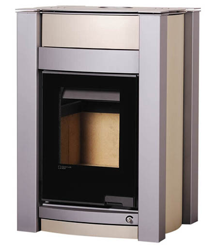 Krbová kamna HS Flamingo AQUAFLAM VARIO  KALMAR 11kW olivová (teplovzdušná verze)