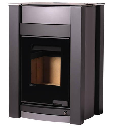 Krbová kamna HS Flamingo AQUAFLAM VARIO  KALMAR 11kW šedá (teplovzdušná verze)