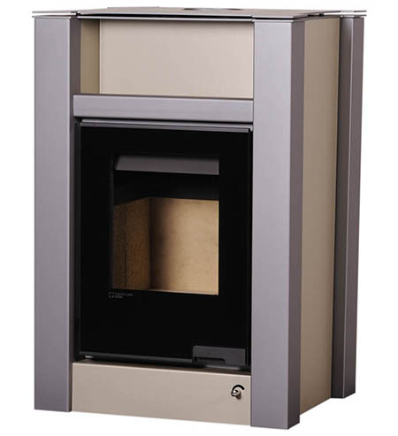 Krbová kamna HS Flamingo AQUAFLAM VARIO  LEND 11kW olivová (teplovzdušná verze)