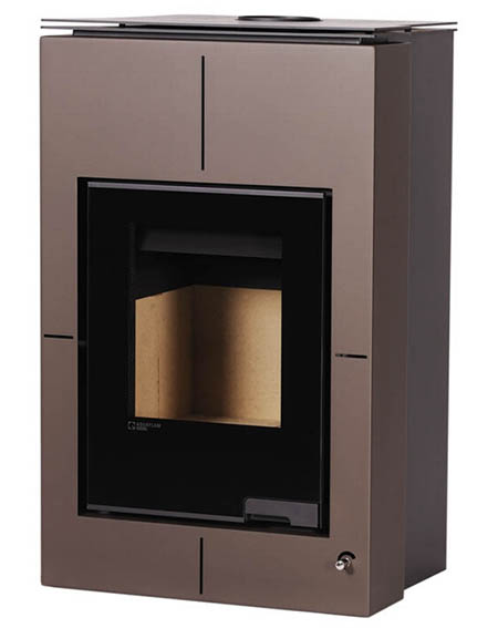 Krbová kamna HS Flamingo AQUAFLAM VARIO  SAPORO 11kW hnědá - sametová (teplovzdušná verze)