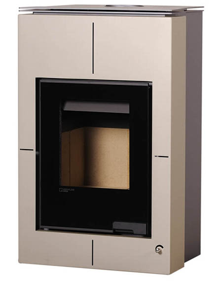 Krbová kamna HS Flamingo AQUAFLAM VARIO  SAPORO 11kW olivová (teplovzdušná verze)