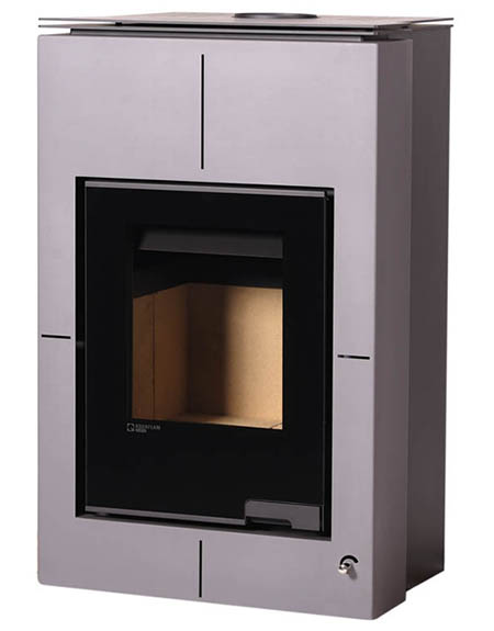 Krbová kamna HS Flamingo AQUAFLAM VARIO  SAPORO 11kW šedá (teplovzdušná verze)