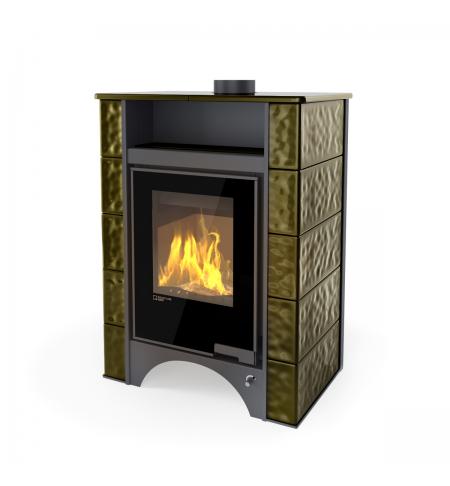 Kachlová kamna FLAMINGO AQUAFLAM VARIO PERU Zelená