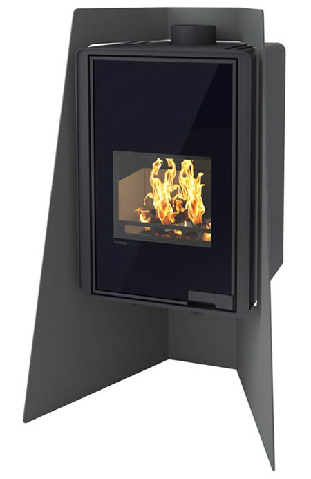 Krbová kamna HS Flamingo DELUXE  ISLAND, černá